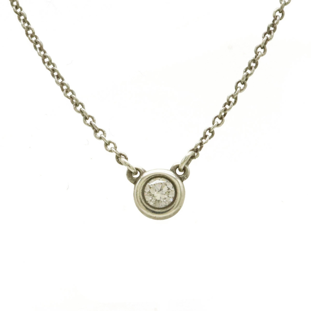 TIFFANYCo Tiffany Co Elsa Peretti By the Yard Diamond Necklace Pendant Silver